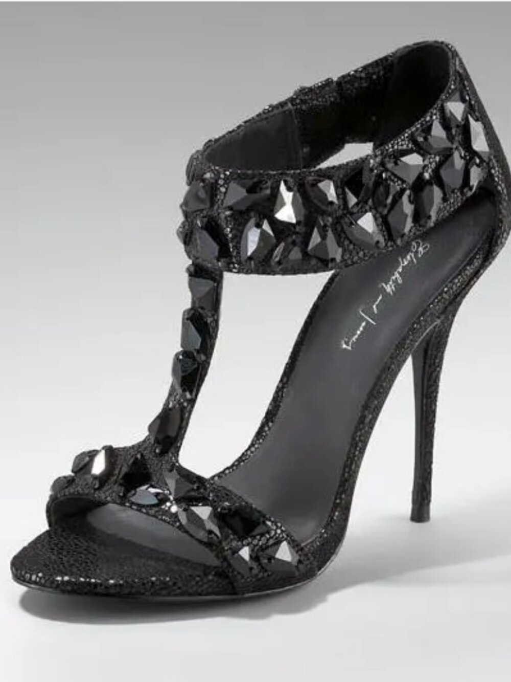 Elizabeth and James Women's $425 Embellished T-Strap Heels